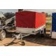 25.10.903 Przyczepa ciężarowa hamowana  towarowa uniwersalna europaletowa przestrzenna 1-osiowa, z plandeką i stelażem 120 cm, DMC 1350 kg