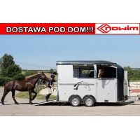 17.192 Przyczepa do koni dwukonna MAXI 2 (DUOMAX) z siodlarnią  dach czarny DMC 2000 kg  koniara końska koniowóz bukmanka Cheval Liberte Nowim