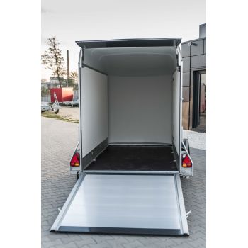 17.168 Przyczepa towarowa bagażowa furgon kontener C 300 sklejkowy z drzwiami bocznymi DMC 1300 kg Nowim
