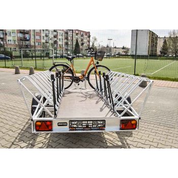 21.29.0181 (3,75x2,5m/1NH750KG) Przyczepa rowerowa do przewozu 10 rowerów MASTER-Tech Nowim