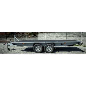 25.10.301 Przyczepa ATLAS ciężarowa 4,5 m x 2 m hamowana uniwersalna platforma towarowa 2 osie DMC 2700 kg Nowim