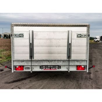 25.16.306 Nowim Przyczepa ciężarowa uniwersalna spedycyjna z trapem wjazdowym DMC 3500 kg 4,5 x 2 hamowana przestrzenna
