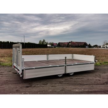 25.16.306 Nowim Przyczepa ciężarowa uniwersalna spedycyjna z trapem wjazdowym DMC 3500 kg 4,5 x 2 hamowana przestrzenna