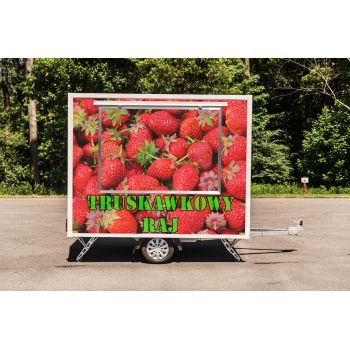 18.25.0673 (37) BETA PREMIUM Przyczepa gastronomiczna handlowa Food Truck budka gastronomiczna foodtruck sprzedażowa (3x2x2,2m)