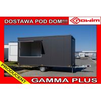 MODEL 25.18.133/5 GAMMA PLUS Przyczepa gastronomiczna handlowa Food Truck 1 osiowa hamowana foodtruck DMC 1300 kg 4,5 m długa Nowim