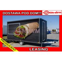 MODEL 25.18.133/2 GAMMA PLUS LEASING Przyczepa gastronomiczna handlowa Food Truck 1 osiowa hamowana foodtruck DMC 1300 kg 4,5 m długa Nowim