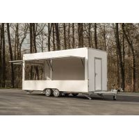 18.25.0613 OMEGA PLUS  Przyczepa gastronomiczna handlowa Food Truck 5,2 m pusta 3 okna drzwiczki do gazu 2 osie H DMC 2000 kg Nowim