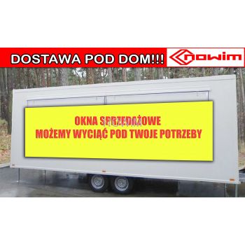 MODEL 25.18.223 GAMMA PLUS Przyczepa gastronomiczna handlowa sprzedażowa Food Truck DMC 2000 kg 2 osie hamowane foodtruck 6 m długa Nowim