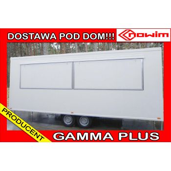 18.25.0602 GAMMA PLUS Przyczepa gastronomiczna handlowa sprzedażowa Food Truck DMC 2000 kg 2 osie hamowane foodtruck 6 m długa Nowim