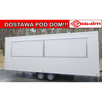 18.25.0648 GAMMA PREMIUM Przyczepa gastronomiczna handlowa sprzedażowa Food Truck DMC 2000 kg 2 osie hamowane foodtruck 6 m długa Nowim