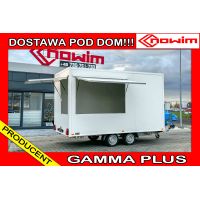 18.25.0599 GAMMA PLUS 4 m 2 osie H DMC 2000 kg z wyposażeniem Przyczepa gastronomiczna handlowa sprzedażowa FOOD TRUCK Nowim