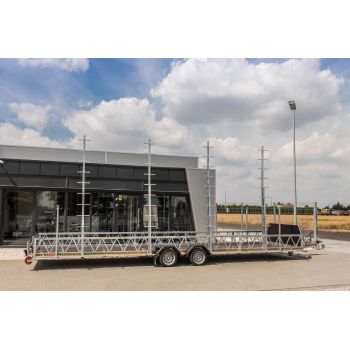 37.25.0685 MUSTANG-STRONG Przyczepa ciężarowa do przewozu domów modułowych ciężarowa 8,5 m DMC 3000 kg