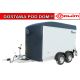 26.17.0534 Przyczepa furgon (C500 KOMPOZYT) Przyczepka uniwersalna ciężarowa (3,13,x1,65x1,95-2H-DMC 2000kg) Producent przyczep do quadów Nowim