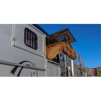 17.190 Przyczepa do koni dwukonna MAXI 2 (DUOMAX) z siodlarnią  dach czarny DMC 2000 kg  koniara końska koniowóz bukmanka Cheval Liberte Nowim